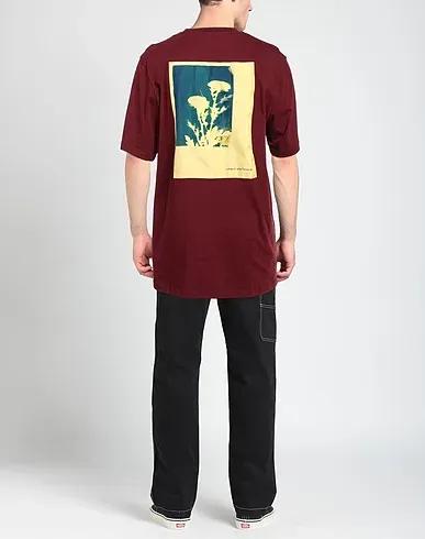 Burgundy Cotton twill T-shirt