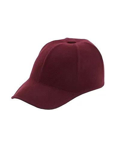 Burgundy Felt Hat FELT BASEBALL CAP
