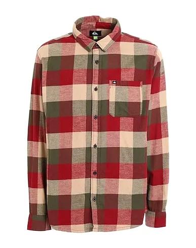 Burgundy Flannel Checked shirt QS Camicia Motherfly
