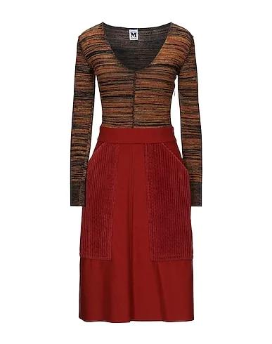 Burgundy Flannel Midi dress