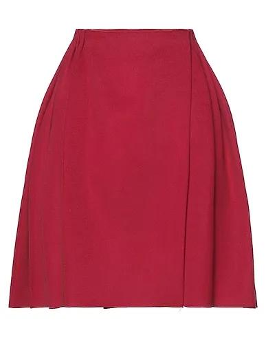 Burgundy Flannel Midi skirt