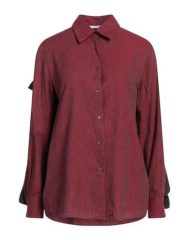 Burgundy Flannel Patterned shirts & blouses