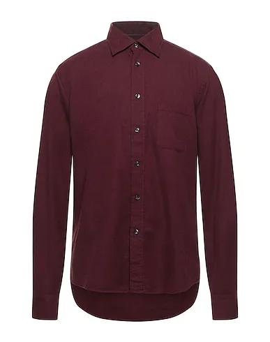 Burgundy Flannel Solid color shirt