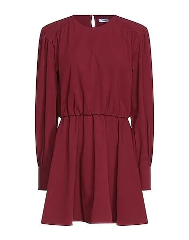 Burgundy Gabardine Short dress