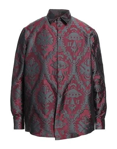 Burgundy Jacquard Patterned shirt