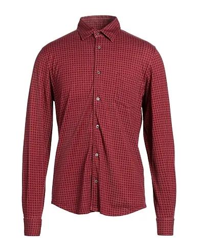 Burgundy Jersey Patterned shirt