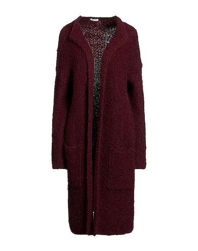 Burgundy Knitted Cardigan