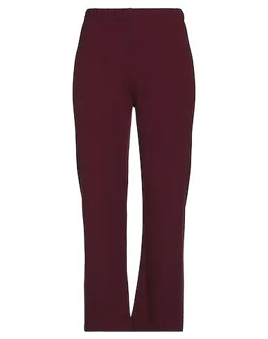 Burgundy Knitted Casual pants