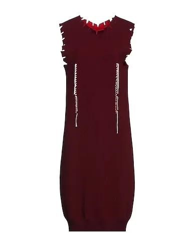 Burgundy Knitted Elegant dress