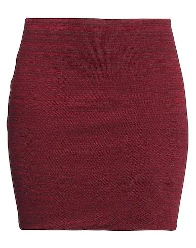 Burgundy Knitted Mini skirt