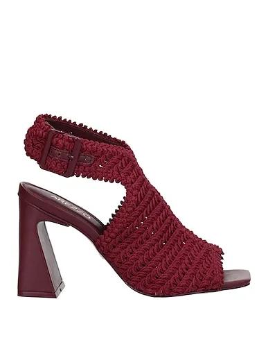 Burgundy Knitted Sandals