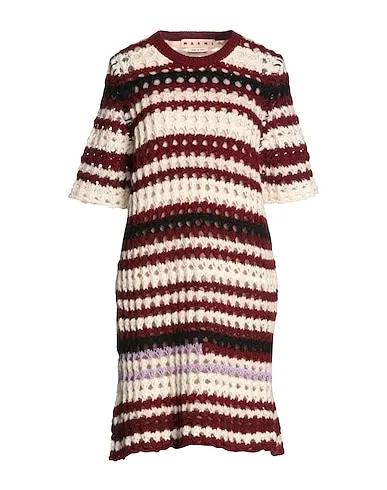 Burgundy Knitted Short dress