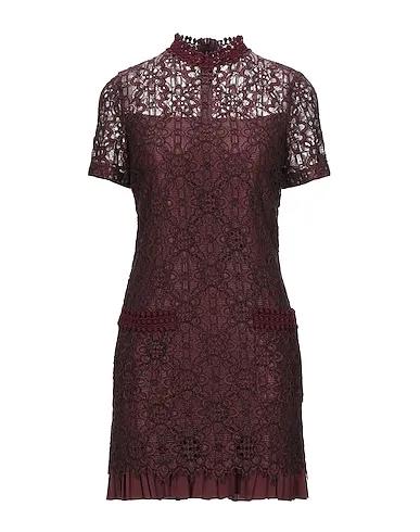 Burgundy Lace Short dress