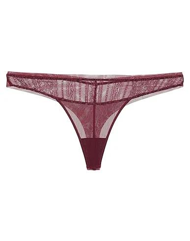 Burgundy Lace Thongs