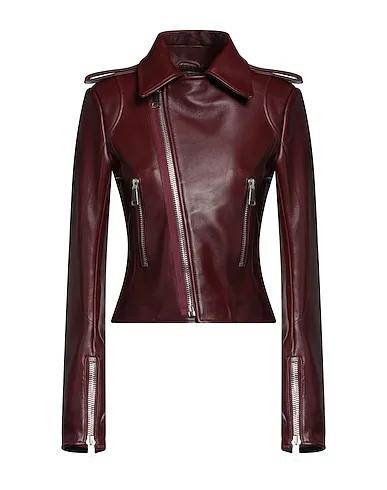 Burgundy Leather Biker jacket