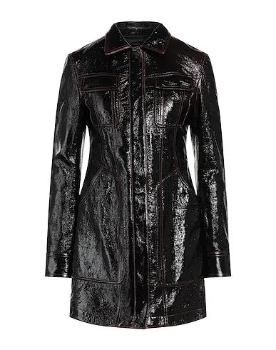 Burgundy Leather Full-length jacket