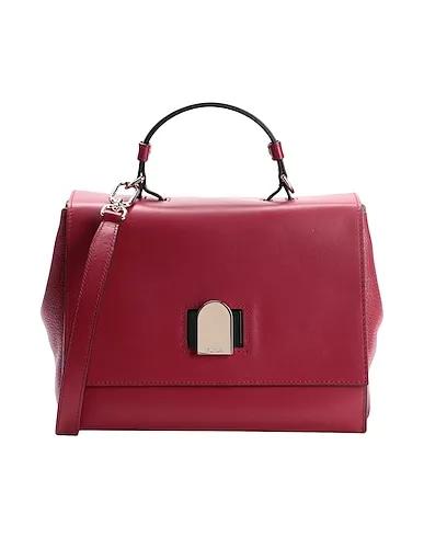 Burgundy Leather Handbag FURLA EMMA S TOP HANDLE