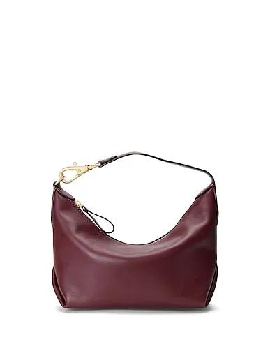 Burgundy Leather Handbag LEATHER SMALL KASSIE SHOULDER BAG
