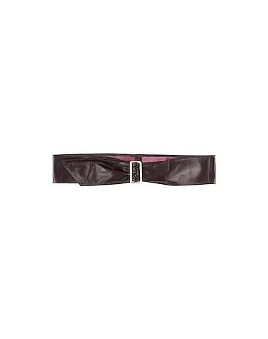 Burgundy Leather High-waist belt