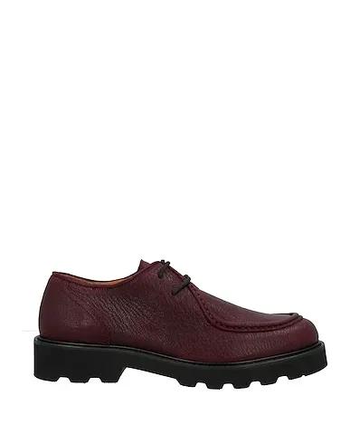 Burgundy Leather Laced shoes