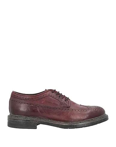 Burgundy Leather Laced shoes