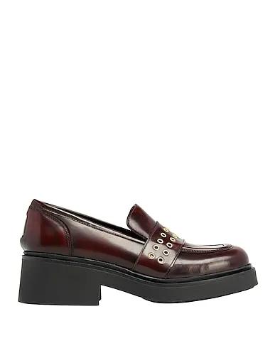 Burgundy Leather Loafers SHINY LEATHER CHUNKY LOAFER
