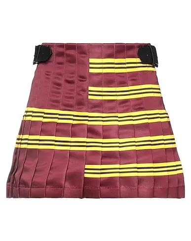 Burgundy Leather Mini skirt