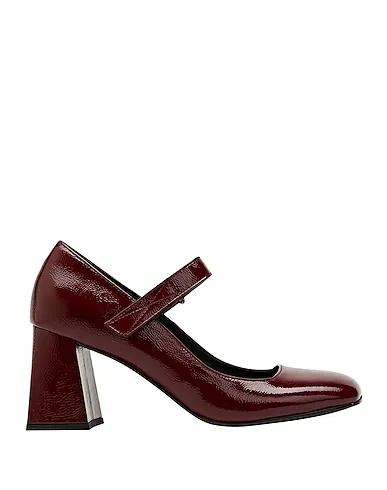 Burgundy Leather Pump PATENT LEATHER MARY JANE PUMPS
