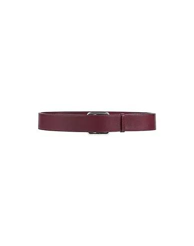Burgundy Leather Regular belt