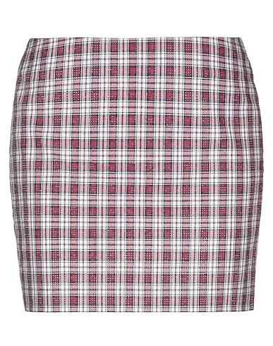 Burgundy Plain weave Mini skirt