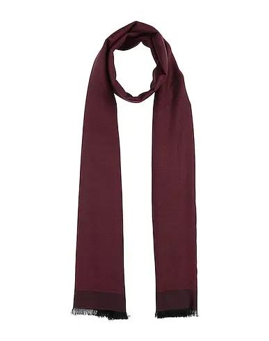 Burgundy Plain weave Scarves and foulards