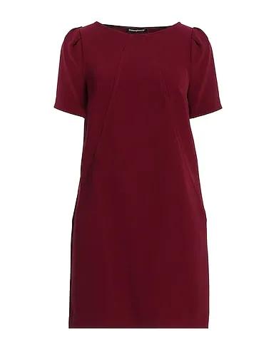 Burgundy Plain weave Short dress