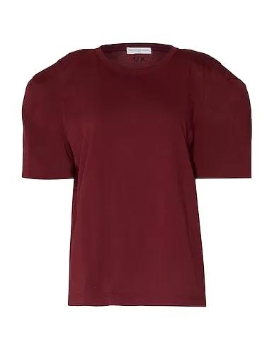 Burgundy Plain weave T-shirt