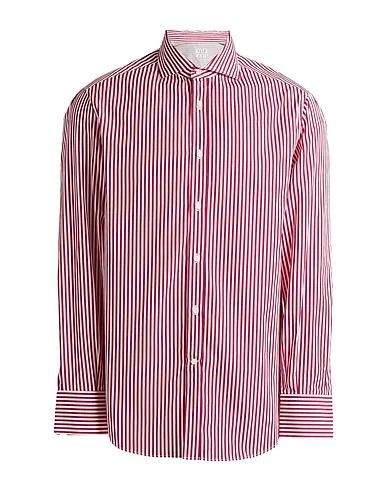 Burgundy Poplin Striped shirt