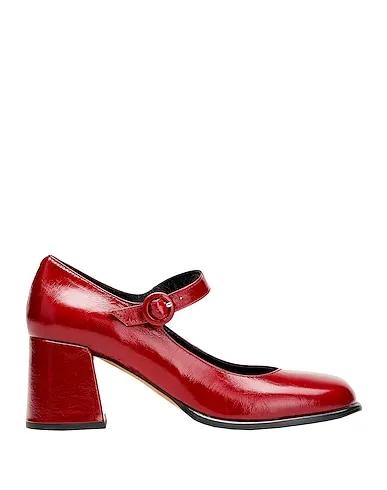 Burgundy Pump PATENT LEATHER MARY JANE PUMPS
