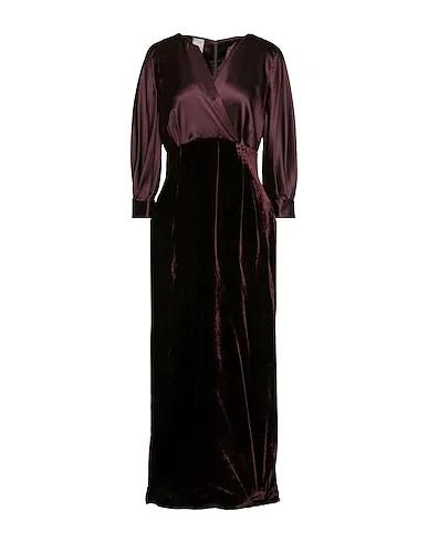 Burgundy Satin Long dress