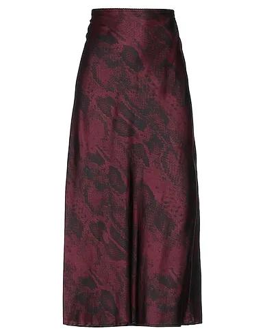 Burgundy Satin Maxi Skirts