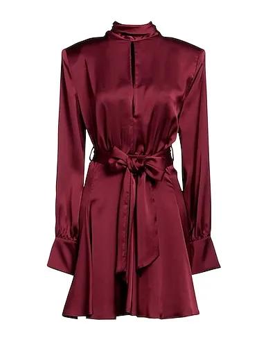 Burgundy Satin Short dress