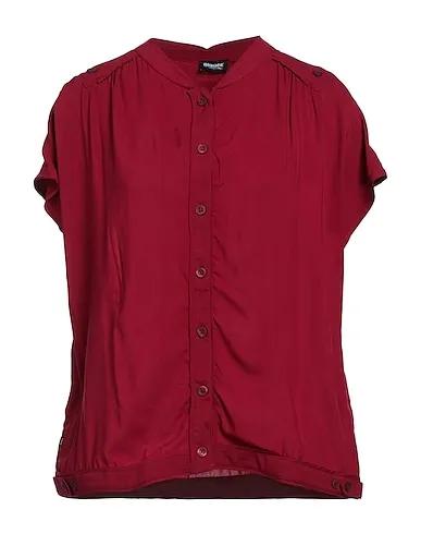 Burgundy Solid color shirts & blouses