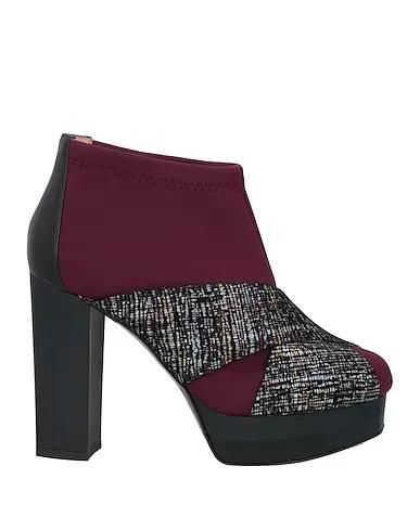 Burgundy Synthetic fabric Ankle boot