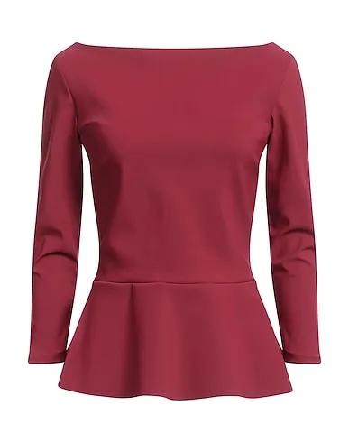Burgundy Synthetic fabric Blouse