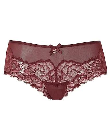 Burgundy Synthetic fabric Brief