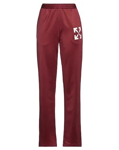 Burgundy Synthetic fabric Casual pants