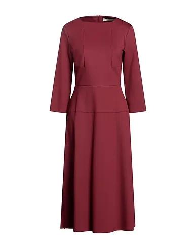 Burgundy Synthetic fabric Midi dress