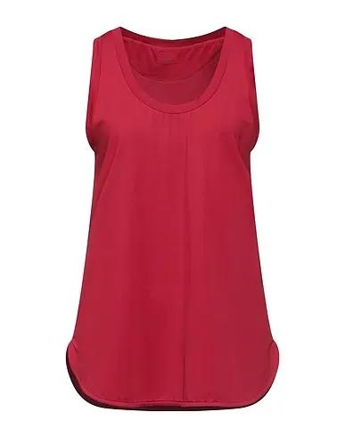 Burgundy Synthetic fabric Tank top