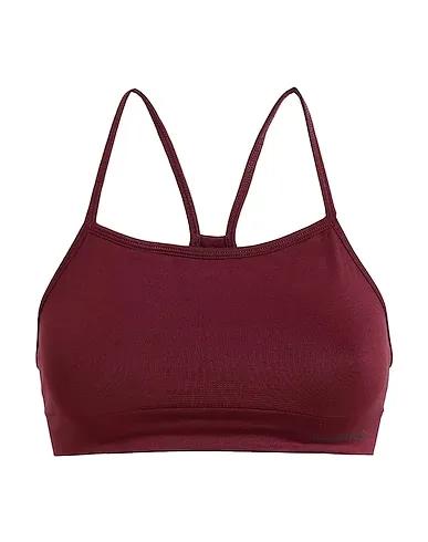 Burgundy Synthetic fabric Top ACTIVE SPORTS BRA 
