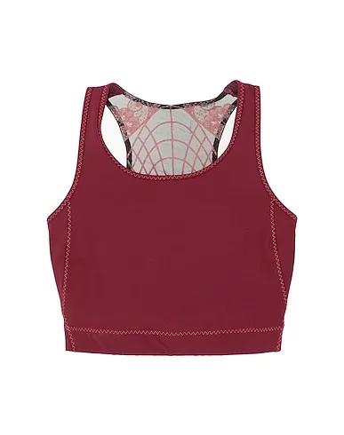 Burgundy Synthetic fabric Top Lince
