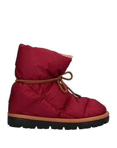 Burgundy Techno fabric Ankle boot