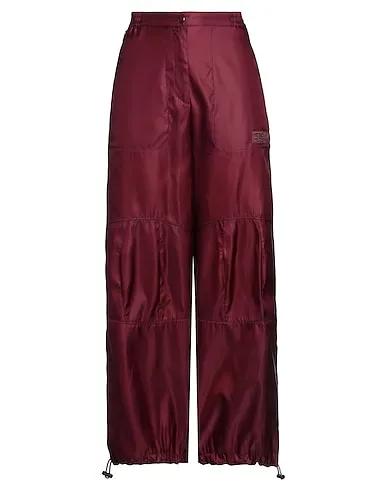 Burgundy Techno fabric Casual pants