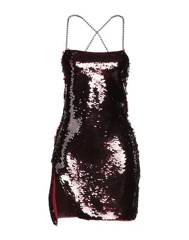 Burgundy Tulle Sequin dress